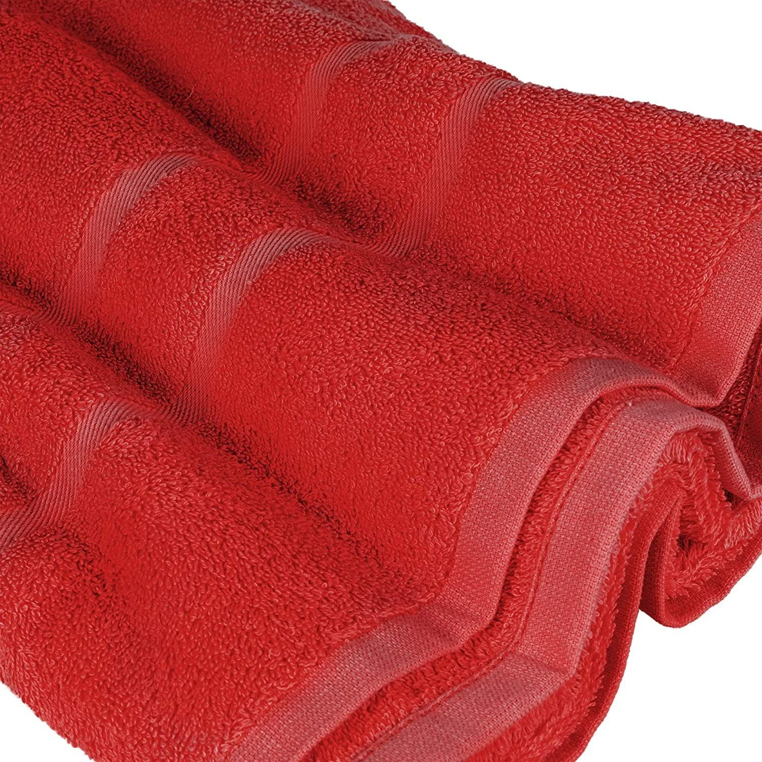 STICKANDSHINE Frottee-Handtücher – Rot, 100% Baumwolle, 500 g/m²